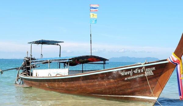 Krabi Beach and Boat Ocean